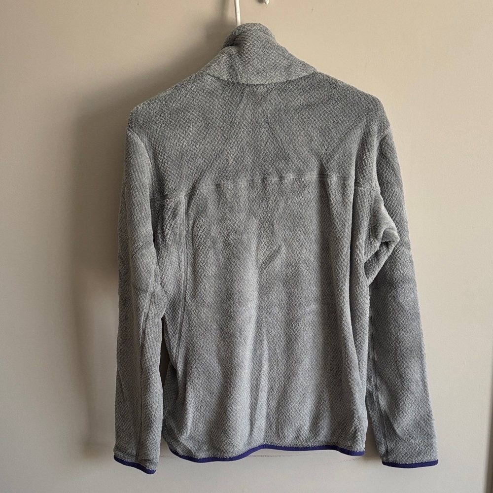 Patagonia Gray Fleece Zip-Up with Purple Trim - Picture 5 of 5